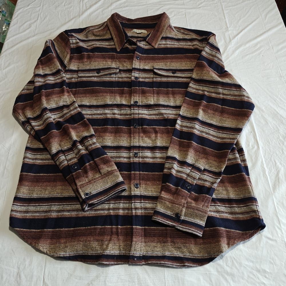 Frye and Co. Mens Regular Fit Long Sleeve Flannel Shirt Size XL